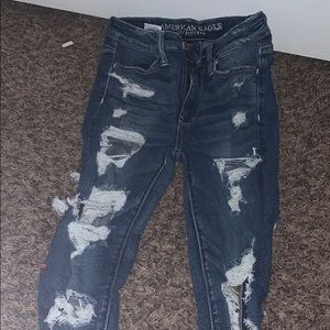 American eagle cut up jeans